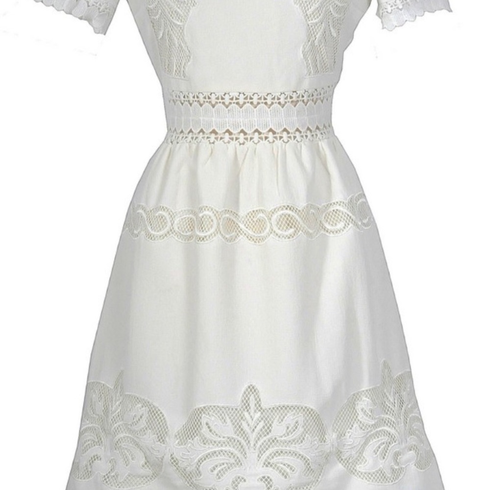 Elegant White Lace Kids Dress
